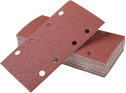MOLENCO Schleifblätter, 35 Stk Schleifpapier Klett, 93x185mm Deltaschleifer Schleifpapier 40 60 80 120 240 Körnung für Multischleifer Schleifmaschine - 8 Loch