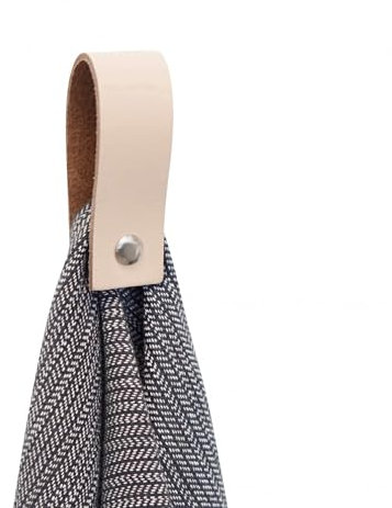 Handles and more - 2 x Handtuchhaken magnetisch - Natürlich - 2,5 x 7,4 cm - inkl. Befestigungsmaterial - Handtuchhalter aus echtem Leder - Magnetschlaufe für Handtücher & Geschirrtücher - Wandhaken