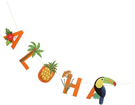 CORHAD 1.8m Hawaii Party Banner Bunting Banner Für Beach Party Deko Hängende Dekoration Für Und Fotoshootings Hochwertigem Und Chic