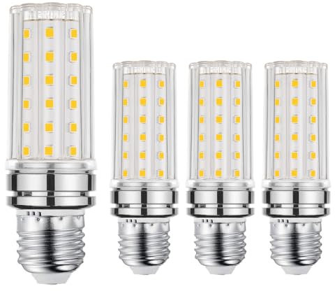 12W E27 Edison Schrauben Glühbirnen, gleich 100 Watt Glühbirnen, 1200 Lumen, Warmweiß 3000K, nicht dimmbar, Pack von 4