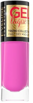 Eveline Cosmetics Gel Laque Gel-Nagellack Nr. 206 - Langanhaltend, Schnell trocknender Geleffekt ohne UV/LED-Lampe erforderlich, 8 ml