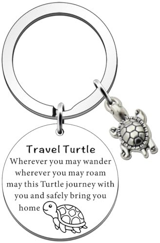 SDOFY Tortoise Keychain Travel Keychain Travel Gifts for Women Family Friends Graduation Gifts