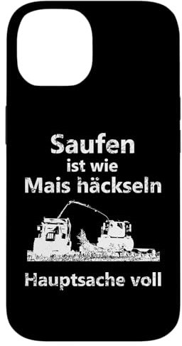 Hülle für iPhone 14 Mais häckseln Landwirt Bier trinken saufen Landwirtschaft