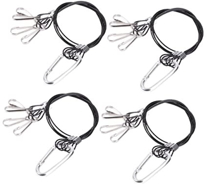 PAMINGONO 4pcs Plant Lamp Wire Rope Hanger Grow Light Holder Rope Wire Hangers for Gardening Lighting for Aquarium Tanks Hanging Basket