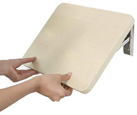 Klapptisch aus Massivholz mit schwebendem Regal, multifunktionaler Klapptisch für kleine Räume, ideal zum Lernen von Lesen und Arbeiten