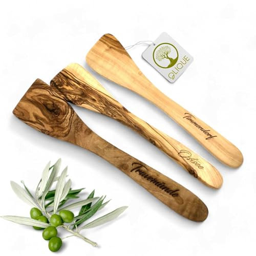 Espátula personalizada de madera de olivo – Espátula hecha a mano con grabado como regalo personalizado