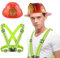 DRJCKOLOTH Feuerwehrhelm Für Erwachsene,Feuerwehrmann-Hut,Reflective Vest,Einstellbar Warnweste,Roter Helm Kopfbedeckung,Für Feuerwehrmann-Party-Kostüm