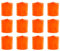 Tradineur Lot de 12 bougies chauffe-plat parfumées en cire parfumée Parfum fruits tropicaux Longue durée 24h Aromathérapie Décoration d'intérieur Orange 7 x 5,6 cm