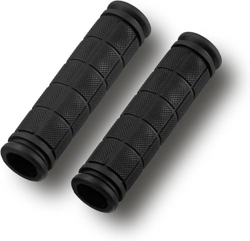 1 Paar Fahrradgriffe,120mm Schwarz Fahrrad Griffe,Rutschfester Lenkergriffe Fahrrad,TPR Gummi Fahrradlenker Griffe Stoßfest,für Rennrad,Trekking Bike