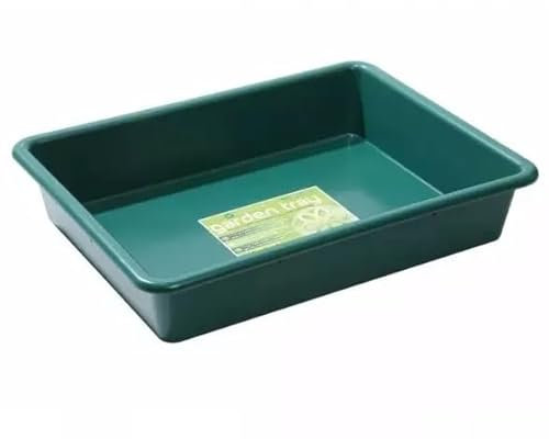 Muddy Hands Heavy Duty Rectangle Multi Purpose Green Plastic Garden Tray - (Length: 64.5cm x Width: 49.5cm x Height: 12cm)