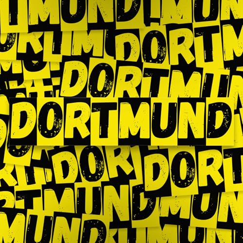 Fan-Kultur Xperience 100x Dortmund Sticker/Aufkleber 'Balken'/ Fanartikel Fußball/ 19,6x4,2 cm/PVC/wetterfest