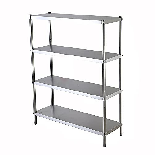 YIHANSS Microwave Oven Rack,30cm Wide Kitchen Storage Rack, 4-Tier Stainless Steel Kitchen Standing Shelf for Pantries Bathrooms Laundry Room/Silver / 60cm (Silver 60cm)