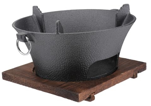 SHINEOFI Barbecue Fonte Compact Résistant Au Feu avec Plateau Grill Pratique pour Barbecue Extérieur et Camping et Stable Couleur Aléatoire Couleur Aléatoire