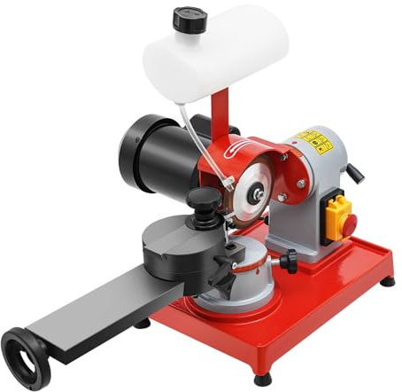 370W 230V 2850RPM Tisch Sägeschärfmaschine mit Reinkupfermotor 125mm verstellbare Schleifscheibe wassergekühlt robust 80-700mm für Ausbau Werkstatteinsatz Aluminium Kunststoffbearbeitung DIY Handwerk