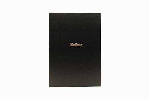 Exacompta - Ref T253Z - Guildhall - Company Visitors Book, 298 x 210mm, Traditionally Sewn, GDPR-approved, Pre-Printed Headings for Date, Time In & Time Out