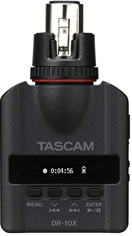 TASCAM Plug-On Micro Linear PCM Digital Recorder for XLR Microphones, Black (DR-10X)