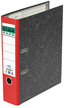 ELBA Ordner rado Wolkenmarmor, R¸ckenbreite: 80 mm, rot VE = 1