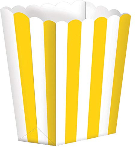 Candy Buffet Popcorn Treat Boxes Sun Yellow /5