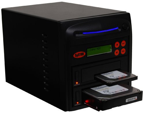 SySTOR 1 zu 1 SATA 90 MB/s HDD SSD Duplicator/Sanitizer - 3,5-Zoll- und 2,5-Zoll-Festplattenlaufwerk Solid-State-Laufwerk Dual-Port-Hot-Swap (SYS01HDD-DP)