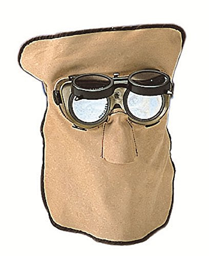 Ledermaske Lederhaube Schweißermaske mit Amigo Brille, Länge:30 cm;Ausführung:ohne Haube