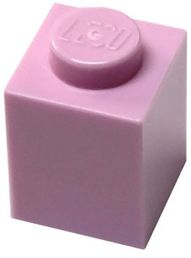 LEGO Pièces et pièces : rose vif (violet clair) 1x1 brique x50