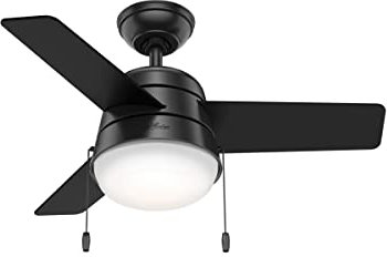 Hunter Fan Company 59301 Aker Plafonnier Blanc frais 91,4 cm Matte Black