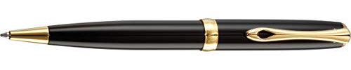 DIPLOMAT - Kugelschreiber Excellence A2 Lack schwarz vergoldet easyFlow - Schick und elegant - Lange Lebensdauer - Schwarz - 5 Jahre Garantie