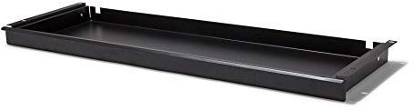Modulor Schreibtischschublade aus Metall, einfach montierbare Schublade für Tischplatten (BxHxT: 85 x 4,5 x 26,5 cm), besonders Flache Ablage, schwarz