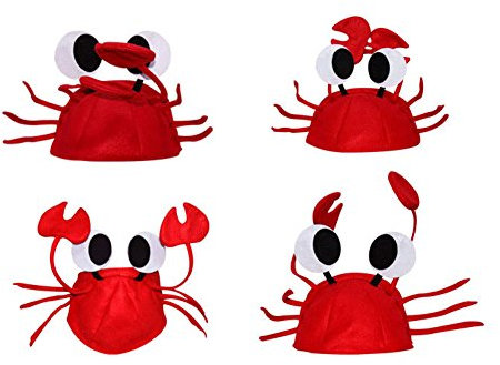 Xuniu Cute Red Lobster Crab Hut für Halloween Christmas Party Kostüm Cap Geschenk