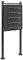 Wiltec Boîte aux lettres sur pieds Gris anthracite 513 x 270 x 1500 mm, avec 5 Compartiments verrouillables et Porte-nom, Revêtement en poudre, pour Courrier