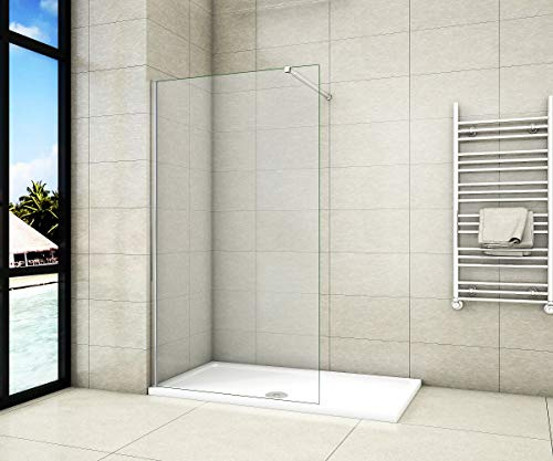 Aica Sanitär Duschwand Walk In Dusche 60cm Duschabtrennung 10mm NANO Glas Duschtrennwand 200cm Höhe