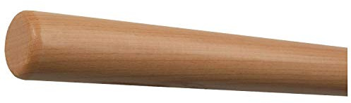 TIBU Barandilla de madera de haya 30-500cm para pared, pasamanos para escaleras, barra de 130 cm con extremos con radio fresado