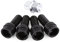 bulloni ruota antifurto-Duokon Bullone per ruota in acciaio, 4 + 1 M14 * 1.5MM Bullone per ruota in acciaio nero e ghiera di bloccaggio con chiave per golf Jetta