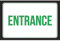 Lotusworld Nuovo Segnale di Avvertimento Ingresso Bianco Nero Verde Stampa avviso cliente dipendente 8 x 12 Pollici