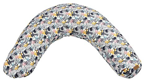 Béaba, Big Flopsy, Coussin d'allaitement/Grossesse, Oreiller de Grossesse/Maternité, Convient pour Dormir/Allaiter, Soutien, Détente et Confort Optimal, Fleur de Coton, Jungle