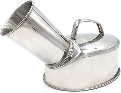 Urinoir de casseroles de lit pour portatif Durable antiseptique Femelle de Grande capacité d'acier Inoxydable Masculin,