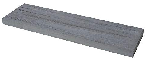 DURAline Wandregal Bücherregal Ablage mit verdeckter Halterung selbsttragendes Regal Paulowina Schwarz 80 x 23,5 x 3,8 cm