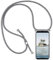 PekaTech Coque pour Huawei P20 Lite avec Cordon de Collier, Cover Transparente Silicone TPU Bumper Etui Housse avec Cordon Réglable Téléphone Lanyard Case Collier – Gris
