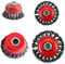 tintoke 4 tlg Drahtbürste Set, Topfbürste, Winkelschleifer Drahtbürste, Drahtrad, Kegelbürste, Schleifbürsten, Ø 65 mm, Ø 75 mm, Ø 100 mm, Ø 125 mm, Kohlenstoffstahl, Draht, 4 Stück