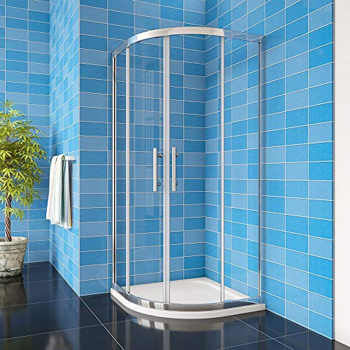 Acezanble 900x900x1900mm Quadrant Shower Cubicle Enclosure 8mm Easy Clean Glass Sliding Door