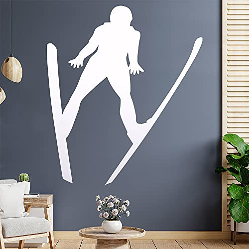 Skispringen Sportler Figur Wandtattoo Wandaufkleber Wall Sticker - Dekoration, Küche, Wohnzimmer, Schlafzimmer, Badezimmer