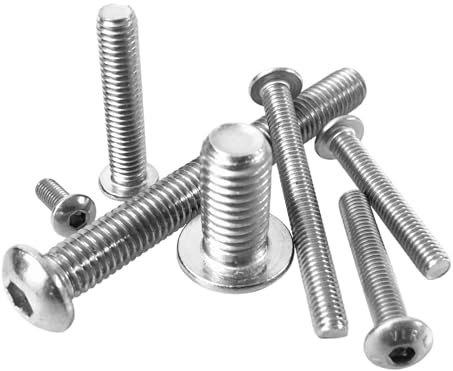 25/50 Stück Linsenkopfschrauben Flachkopfschrauben Linsenschrauben Halbrundkopfschrauben ISO 7380-1 mit Innensechskant ISK Vollgewinde Edelstahl V2A A2 rostfrei // EHK-Verbindungstechnik