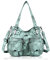 Angel Kiss Tasche Damen Handtasche weiches Leder Taschen Schultertasche Henkeltaschen Umhängetaschen Tragetasche Tote Shopper Groß Hobo Tasche Viele Fächer tolle tasche für Frauen (Schön Hellgrün)