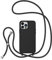 ZTOFERA Crossbody Lanyard Case for iPhone 13 Pro (6.1), Liquid Silicone Protective Phone Case with Strap Adjustable Neck Cord Necklace Soft Cover, Black