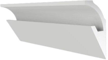 Led Mall Home Profilo in Duropolimero per Strisce Strip LED da Soffitto - Decorazione Luce soffusa - Pannello Verniciabile per Illuminazione Soffusa Greche Decorative (2 Pezzi - 100x10x5 cm)