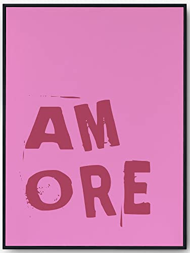 JOPRICO Poster Amore - Sprüche Poster - Liebe Poster auf italienisch - pink Größe 30x40 cm