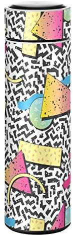Black White Leopard Print Water Bottle Thermos Sport Stainless Steel Insulated Vacuum Flask for Boys Girls