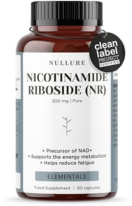 Nullure Nicotinamide Riboside 300mg 90 Kapseln | NAD+ Booster | Clean Label Certificate | Vegan & Ohne Zusätze | NAD Supplement | NAD Plus | NMN Kapseln Alternative | NR Hergestellt in Barcelona