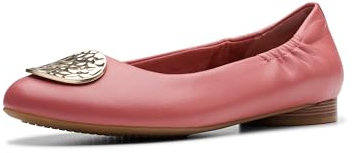 Clarks Femme Avenue Loreleigh Ballerines, Cuir Rose poudré, 42 EU