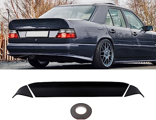 ABS Sport Paket Heckspoiler Kofferraum 3-teilig schwarz kompatibel für Mercedes E-Klasse W124 Limousine auch AMG Paket DM Autoteile 2311